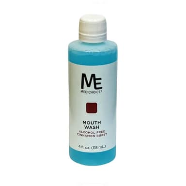 ME Medi Choice Alcohol-Free & Gluten-Free Mouthwash - Cinnamon Burst Flavor - Refreshing & Cleansing - Made in USA, Hypoallergenic - Travel Size 6-Pack X 4 oz Bottles