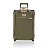 Briggs & Riley Essential 22" 2-Wheel Expandable Carry On - Luggage for Travel, Suitcases with Wheels, Softside Rolling Bag for Men & Women, Self-Repairing Zipper - Baseline Collection, Olive