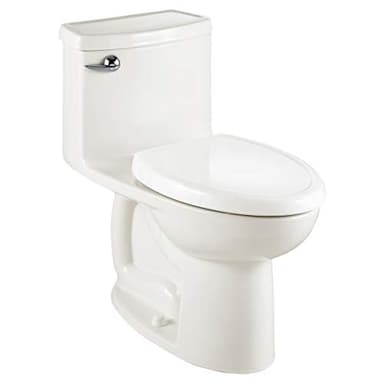 American Standard 2403128.020 Compact Cadet 3 One-Piece Toilet with Slow-Close Seat, Elongated Front, Left-Hand Flush, White, 1.28 gpf