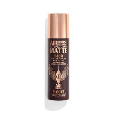 Charlotte Tilbury Airbrush Flawless Matte Setting Spray - Ultra-Fine Mist to Prime & Set Face Makeup For Up to 16Hr - Soothes, Blurs Pores & Calms Skin (3.3oz)