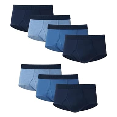 Hanes Ultimate Men's Ultimate Tagless Briefs with ComfortFlex Waistband-Multiple Packs and Colors, 7 Pack Blue Assorted, Medium