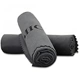 Silicon 2 Pack Lint Free Microfiber Cleaning Cloths, 12"x12" - Reusable Gun & Metal Surface Wipes, Polishing Cloth for Guns, Knives & More (Gray)