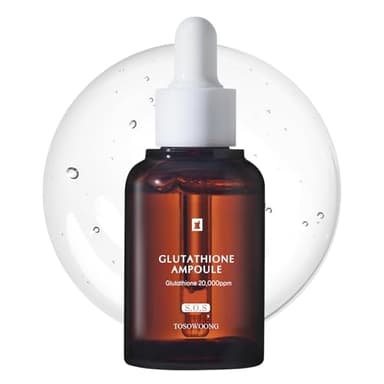 TOSOWOONG Glutathione Serum with 20,000ppm Glutathione, Niacinamide and hyaluronic acid, Dark Spot, Improve skin elasticity, Revitalize complexion, Korean Skincare, 30ml, 1.01 fl. oz.