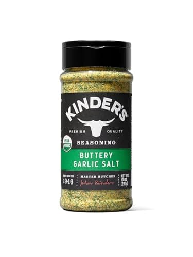 Kinder's Organic Buttery Garlic Salt, Premium Quality Seasoning, MSG Free and USDA Certified Organic, 2.75 oz