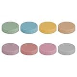 Vaincre 8PCS Mason Jar Lids - Colored Plastic Mason Lids Regular Mouth, Leak Proof Canning Covers with Silicone Rings for Ball, Kerr and More, Reusable Can Tops Caps Covers for Jars