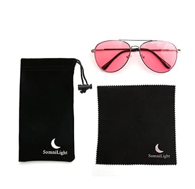 New SomniLight FL-41 Light Sensitivity Glasses for Florescent Light Sensitivity, Blue Light, and Migraines (Aviator Style)