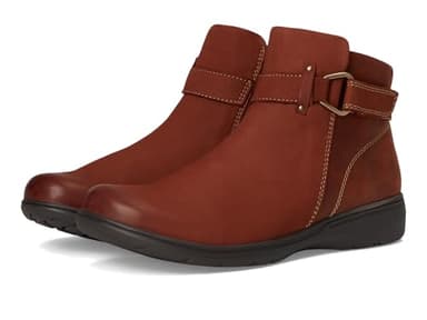 Clarks Collection Women's Carleigh Drift Ankle Boot, British Tan Leather, 8.5 M US