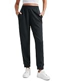 CRZ YOGA SoftAura Sweatpants Women Modal Joggers High Waisted Lounge Travel Casual Sweat Pants with Pockets Cinch Bottom Black Small