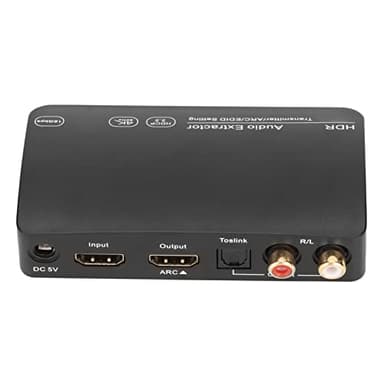 HDR Audio Extractor, 4K HD Bluetooth Transmitter for TV PC, Supports HDMI 2.0 Optical/L R Output, ARC//ADV 3 Sound Modes