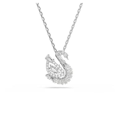 Swarovski Swan pendant, Mixed cuts, Swan, White