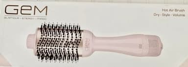 GEM Hot Air Styling Brush for Dry - Style - Volume for Dry Style Blow Dryer Brush, Baby Pink
