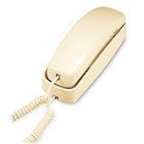 AT&T TRIMLINE 210 Corded Home Phone, No AC Power Required, Improved Easy-Wall-Mount, Lighted Big Button Keypad, 13 SpeedDial Keys, Last Number Redial, Mute, Flash, Volume Control, Beige