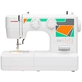 Janome MOD-15 Easy-to-Use Sewing Machine with 15 Stitches, Adjustable Stitch Length and 5-Piece Feed Dogs