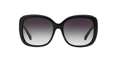 Coach Women's HC8158 Square Sunglasses, Black/Grey Gradient, 58 mm