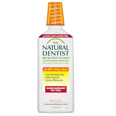 The Natural Dentist Orange Zest Mouthwash, No Alcohol & No Fluoride, Plant-Based Daily Rinse that Refreshes & Comforts the Mouth, 16.9 fl oz