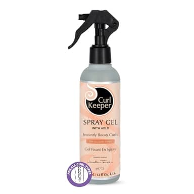 Curl Keeper Hair Gel for Curls - Water-Based Styling Gel with Instant Hold and Boost for All Curl Types, 12 Fl Oz (For Women & Men)