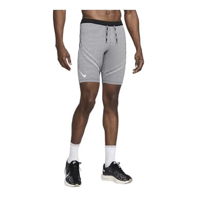 Nike AeroSwift Men's Dri-FIT ADV Running 1/2-Length Tights (Black/Iron Grey/White/Summit White) Size Large