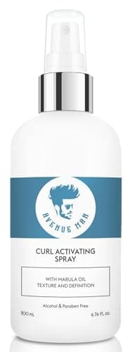 Avenue Man Curl Activating Spray - Frizz Free Activator for Defined, Irresistible Curls - Leave-In Conditioner with Marula Oil