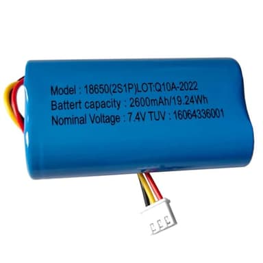 AOLIKES 18650 2s1p 2600mAh 7.4v Rechargeable Lithium-ion Battery with XH2.54/3p Plug Connector /5C Cells, Support Fast Charging - 1 Pack