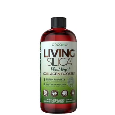 Living Silica Plant Based Collagen Booster | Vegan | Supports Healthy Collagen and Elastin Production for Joint & Bone Support, Glowing Skin, Strong Hair & Nails 500 ml | 16.9 Fl Oz