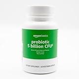 Amazon Basics Probiotic 5 Billion CFU, 8 Probiotic strains with 60 mg Prebiotic Blend, 60 Count Vegetarian Capsules, 2 Month Supply, Supports Healthy Digestion (Previously Solimo)