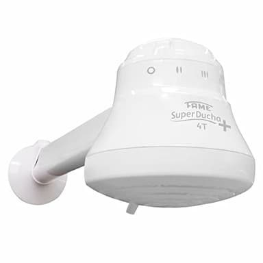 FAME - Electric shower 110V - 4 temperatures.- 4400W - Includes: Head, hose with hand head + support, installation tube, free spare resistance included - Calentador de Agua Electrico.