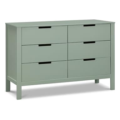 Carter's by Davinci Colby 6-Drawer Double Dresser in Light Sage, GREENGUARD Gold Certified