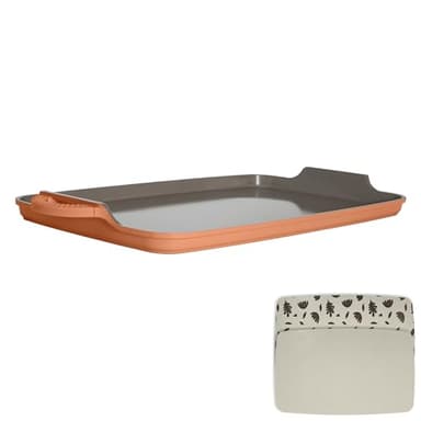 Goodful All-in-One Double Burner Griddle, Ceramic Nonstick, Durable Cast Aluminum, Oven Safe and Dishwasher Safe, Made without PFAS, PFOA, PFOS & PTFE, 18-Inch x 11-Inch, Terracotta