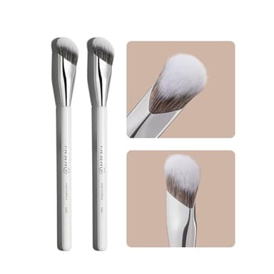 Albeaut Concealer Makeup Brushes 2 PCS Angled Brushes for Liquid, Cream, Stick Concealer Foundation Nose Contour Eyeshadow Blending(193-2pcs)