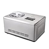 Ivation Automatic Ice Cream Maker Machine, No Pre-freezing Necessary with Built-in Compressor, Stainless Steel Gelato & Yogurt Machine, LCD Touchscreen Control, 2 Qt