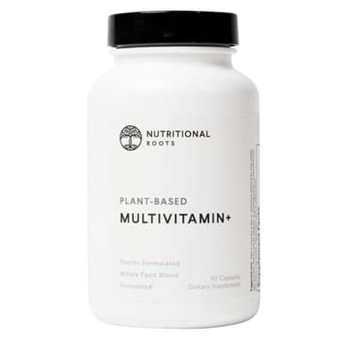 Nutritional Roots Multivitamin+, Award-Winning Plant-Based (Vegan) Multivitamin, Organic Vegetables & Herbs, Fermented Vitamins, Probiotics, Doctor's Choice, 45 Servings