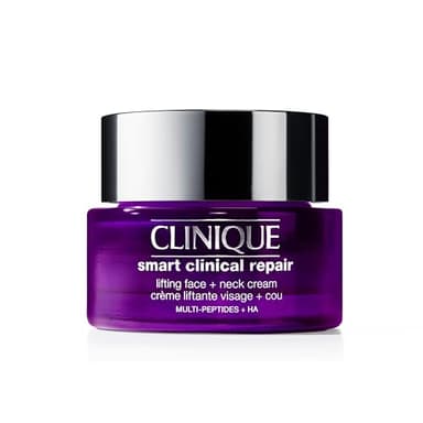Clinique Smart Clinical Repair Anti Aging Lifting Face + Neck Cream with Peptides + Hyaluronic Acid For All Skin Types| Hydrating, 1.7 Fl Oz