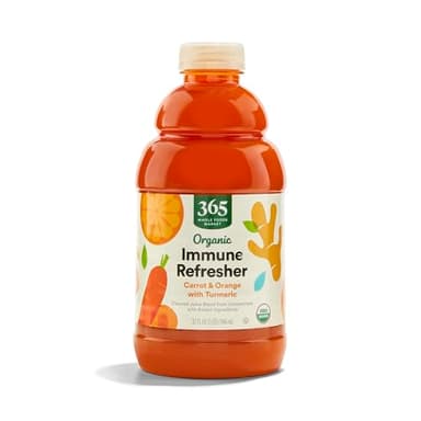 365 by Whole Foods Market, Organic Carrot and Orange Juice with Turmeric, Immune Refresher, 32 Fl Oz