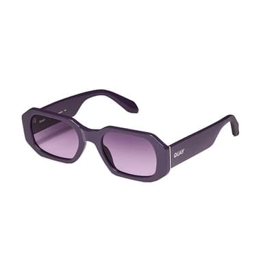 QUAY - Sunglasses for Men & Women, Square Lenses with UV Protection (Hyped Up, Amethyst/Dark Amethyst)