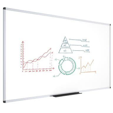 VIZ-PRO Dry Erase Board/Magnetic Whiteboard, 72 x 48 Inches, Large Wall Mounted Board for School Office and Home 6' x 4'