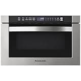 GASLAND 1.2 cu. ft. Microwave Drawer 24 Inch, 1000W Built in Drawer Microwave, Under Counter Microwave, Under the Cabinet Microwave with 11 Custom Cooking Levels, Touch Controls, Stainless Steel