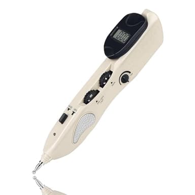 Electronic Acupuncture Meridian Pen Electric Acupoints Finder Acupressure Point Therapy Tool for Pain Relief with 3 Massage Heads, Rechargeable
