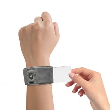 YEOUMIAR Grounding Wrist Strap, Grounding Bracelet with 15 Feet Grounding Cord, Earth-Connected Grounding Wristband for Sleep, Energy, Pain Relief, and Inflammation. (Silver Fiber)