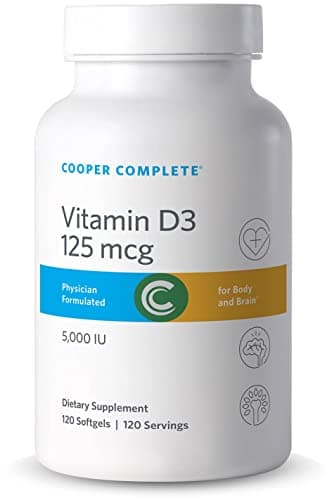 Cooper Complete - Vitamin D3 125 mcg (5000 IU) - 120 Sofgels Pack of 1