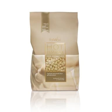 Italwax White Chocolate - 1kg / 2.2lb - Hard wax beads for hair removal - Natural formulation ideal for all skin type - Vanilla aroma - Recommended for Bikini Area and Armpits