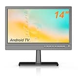 Feihe 14 inch Small Smart TV Built-in APP, HD Flat Screen Smart TV for Home, Kitchen, RV Camper
