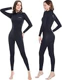 Dark Lightning Full Body Wetsuit Women, 3/2mm Wet Suit for Women Cold Water Swimming, Diving Surfing Snorkeling Kayaking,Triathlon Wetsuit Women, Black, XL