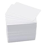 100 Pack Premium Blank PVC Cards, CAETOUNG CR80 30 Mil Graphic Quality White Plastic Cards for Photo ID Badge Printers
