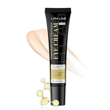 LPH LAB Instant Eye Tightener Cream, Temporary Eye Bag & Puffiness Appearance Reducer for Mature Skin 50+, Helps Smooth Fine Lines, No Flaking Residue, 15 mL