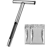 12 Inch Soil Probe, Stainless Steel Soil Sample Probe with 2 Bags, T-Handle Soil Test Probe Kits Tool for Soil Sampling, Home Plant Care, Garden, Farm, Lawn