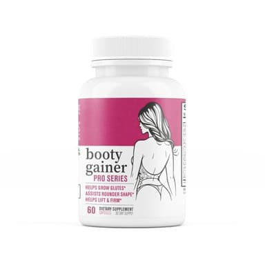 Booty Gainer Pro Series - Weight Gainer for Women to Grow Thicker Booty & Larger Buttox | Helps Naturally Curve & Shape Body | Grow Rounder, Wider & Thicker Glutes for BBL Growth - 60 Capsules