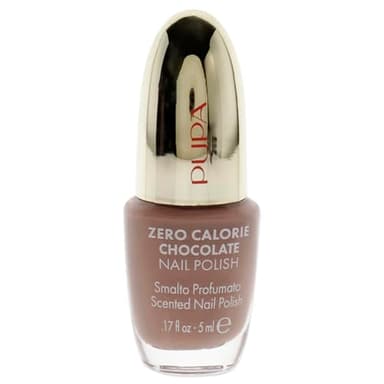 Pupa Zero Calorie Chocolate Nail Polish - Ultra-Pigmented Colour - Volumizing Texture With A 3D Effect - Paraben Free And Dermatologically Tested - Quick Dry Formula - 003 Hazelnut - 0.17 Oz