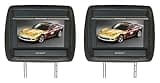 Plexon 7" LED Car Headrest Monitor - HD Screen, Touch Buttons, Rear Seat Entertainment System, Compatible with DVD/USB/SD Card (Black)