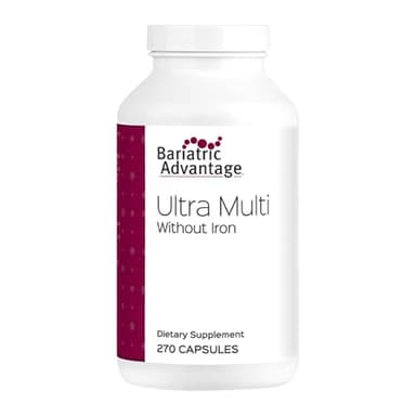 Bariatric Advantage Ultra Multi Without Iron - High Potency Multivitamin - for Bariatric Surgery Patients - Bariatric Multivitamin Capsule - with Calcium, Vitamin C & More - 270 Capsules