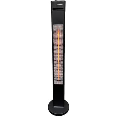 Westinghouse WES31-15110BLK Outdoor Electric Patio, Water Resistant Auto Shut Off Tip Over Switch & Overheat Protection, Freestanding Infrared Tower Heater, 47.2" x 11" x 11", Black